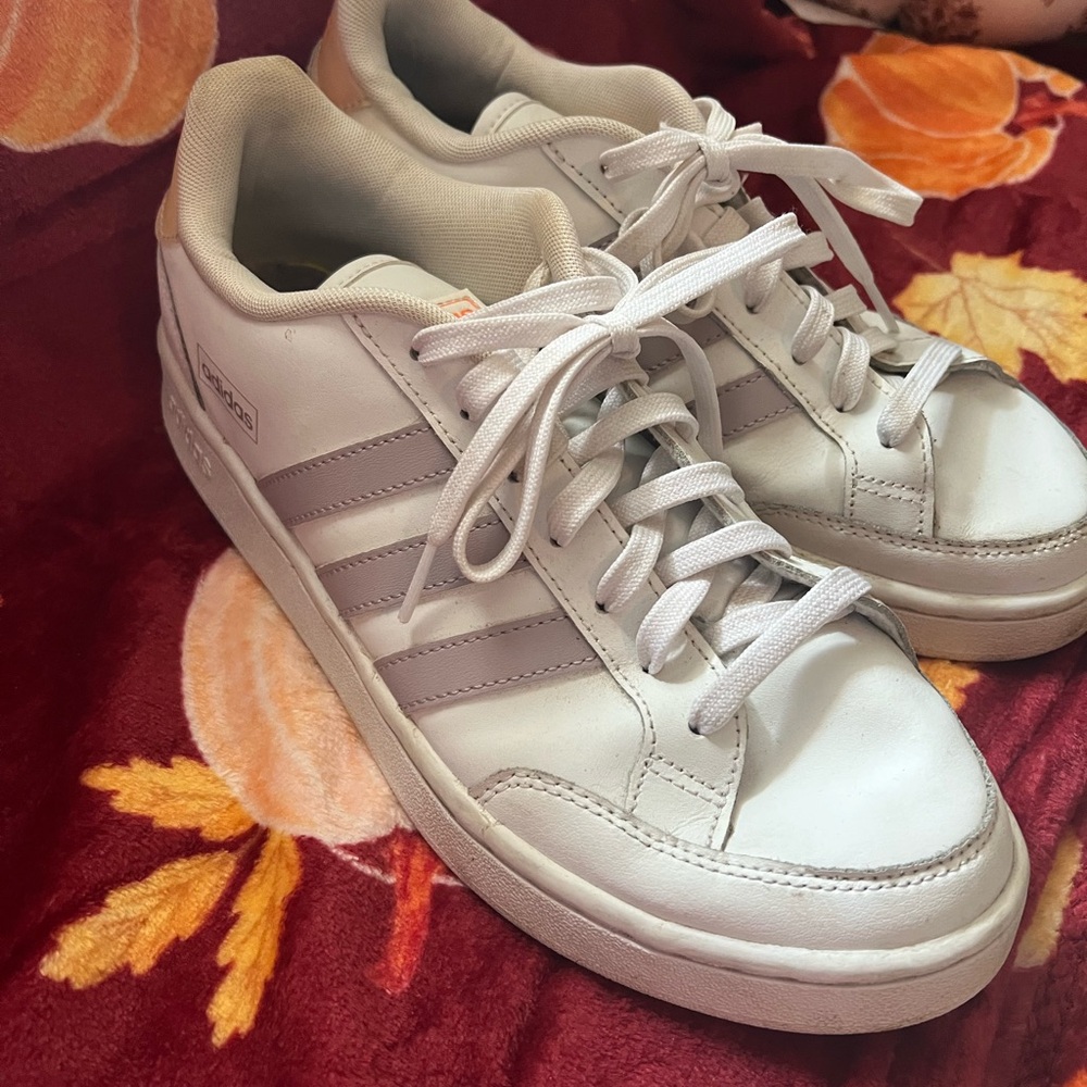 adidas Women's White and Gray Sneakers